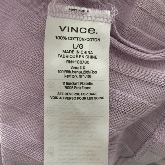 VINCE Ribbed Elbow Sleeve Crew Neck Top - Picture 13 of 16